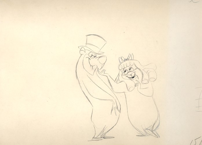 697x500 Hey There, It's Yogi Bear Production Drawing
