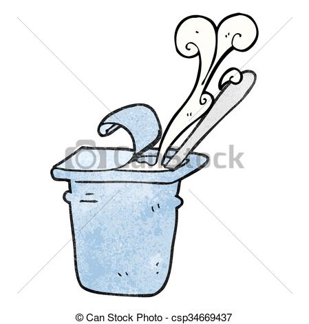 449x470 Freehand Textured Cartoon Yogurt Vectors