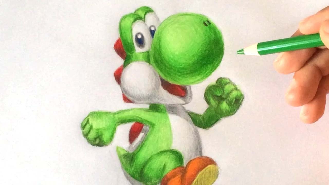 1280x720 How To Draw Yoshi 3d [Nintendo] Drawing Tutorial