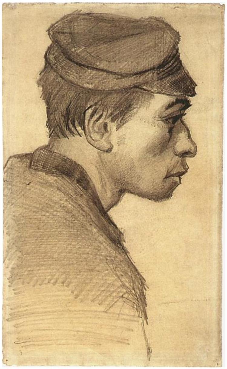 750x1216 Head Of A Young Man By Vincent Van Gogh