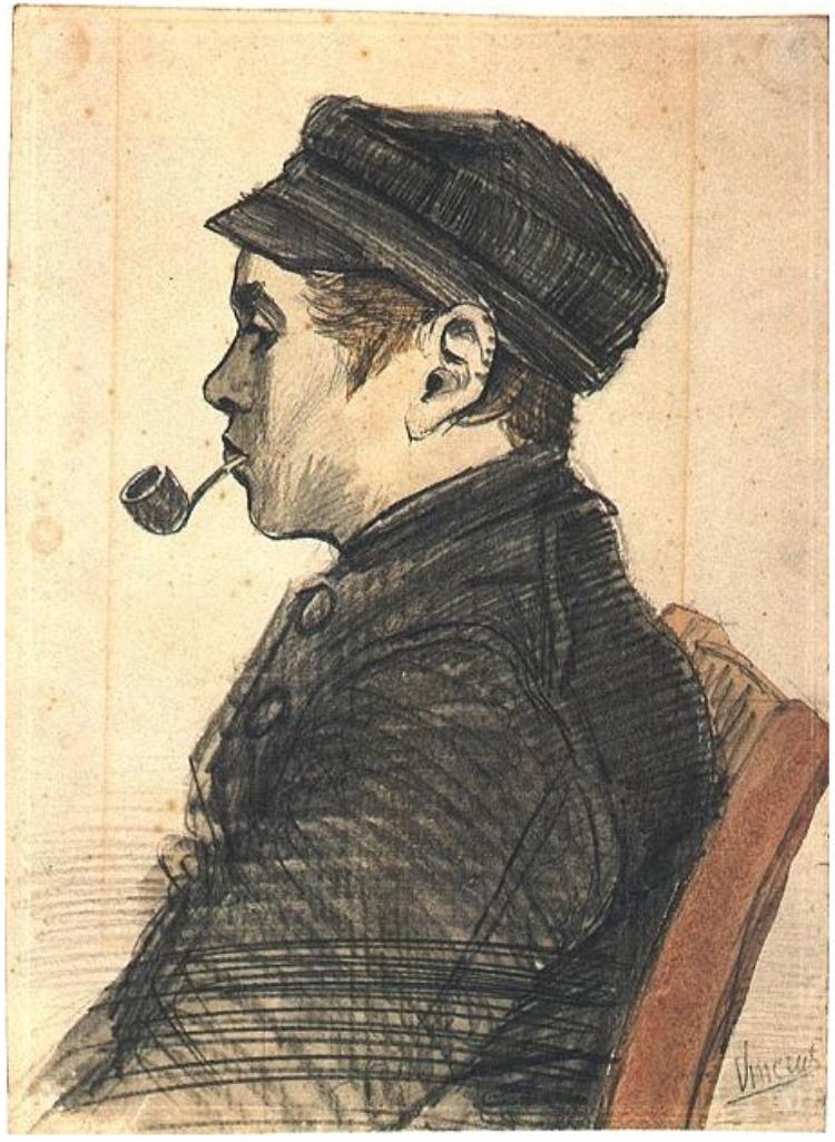 750x1026 Young Man With A Pipe By Vincent Van Gogh