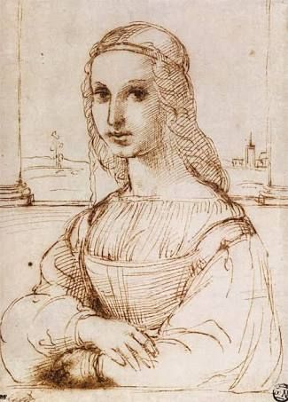 325x453 Raphael Portrait Of A Young Woman Drawing