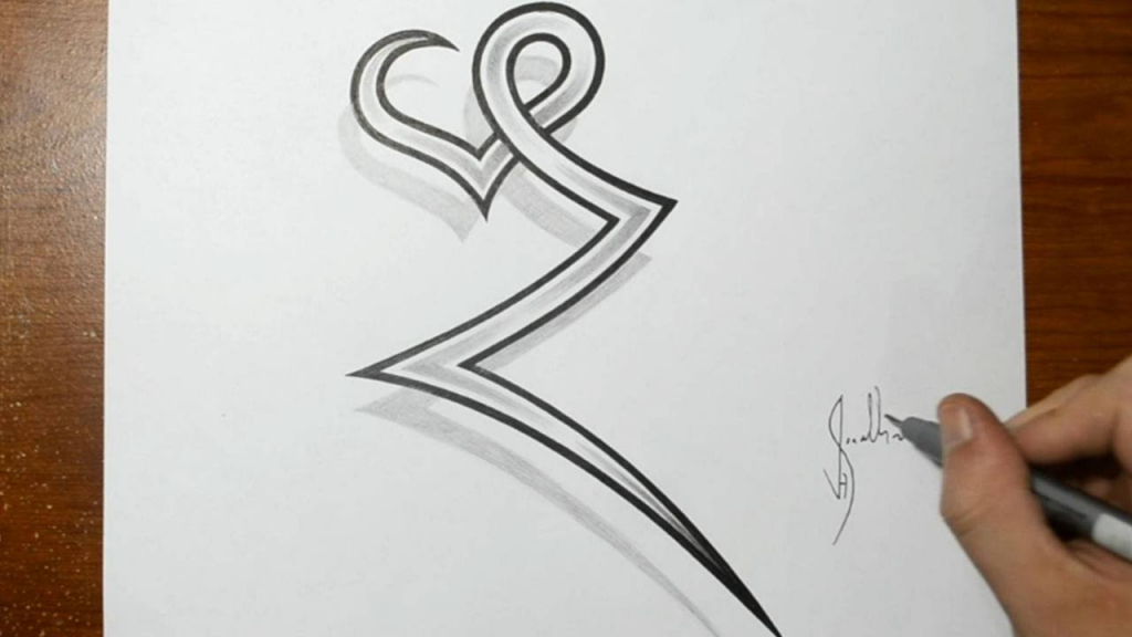 1024x576 Ideas Of Draw Tribal Letters Drawing The Letter Z Combined