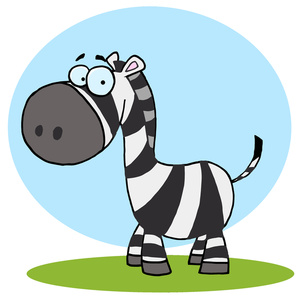 300x300 Zebra Cartoon Clipart Image