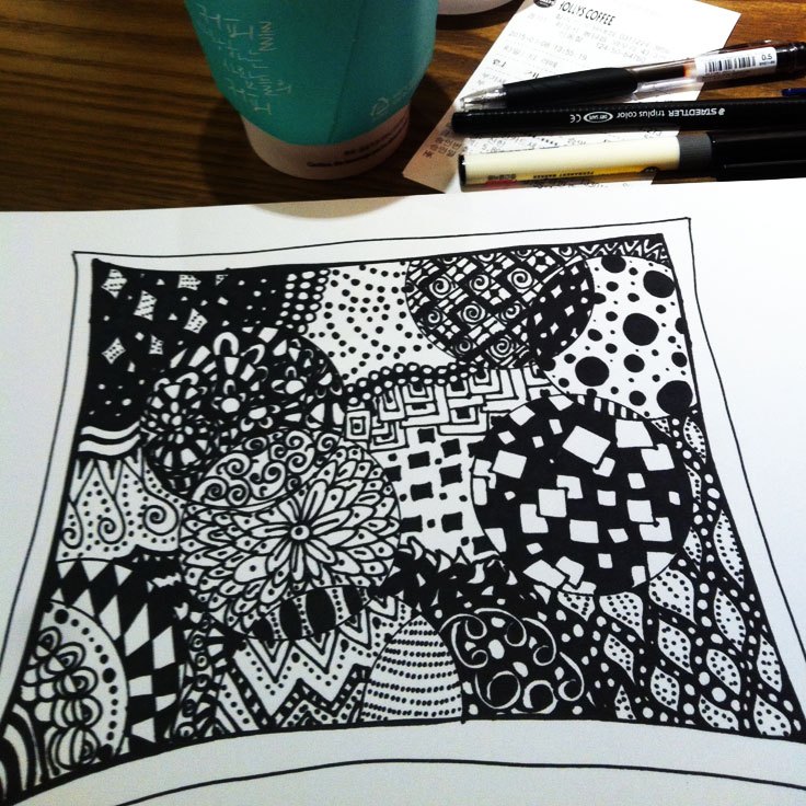 736x736 Zentangle Art Meditation