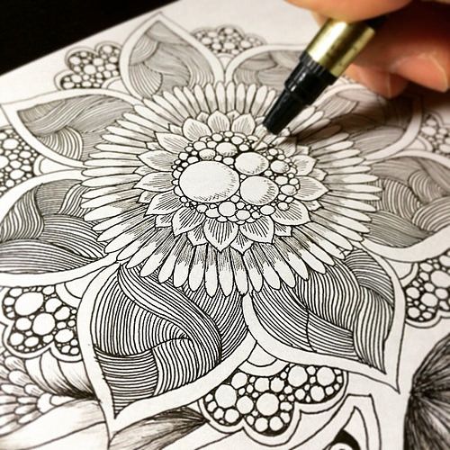 500x500 How To Draw Zentangle Flowers