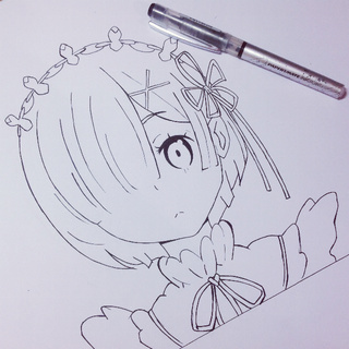 320x320 Just Finished Inking Rem From Rezero So Many Artworks