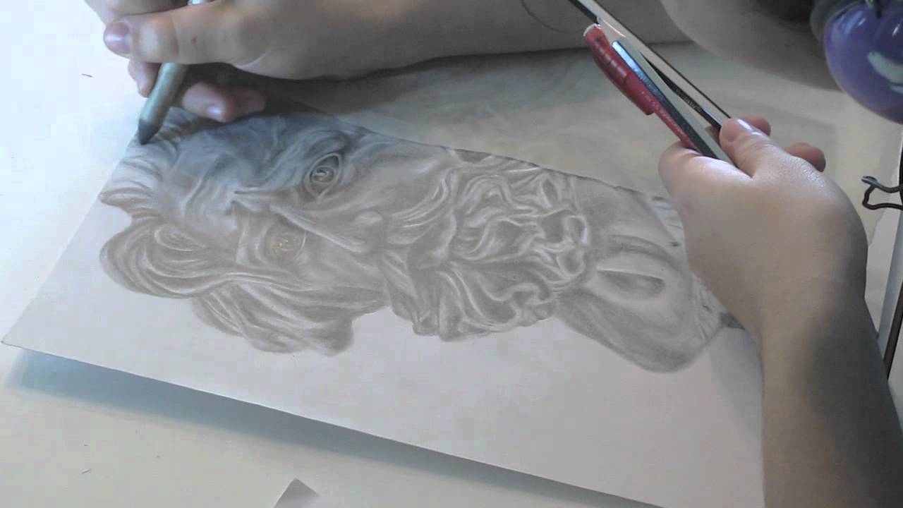 1280x720 F.[A].b Drawing Zeus, Greek God Of The Sky! Black Amp White