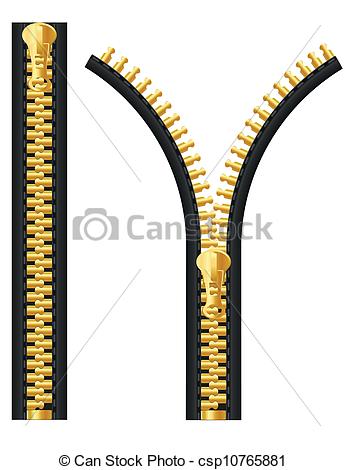345x470 Zipper Vector Illustration Isolated On White Background Vector
