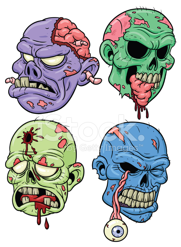 753x1024 Cartoon Zombies Stock Vector