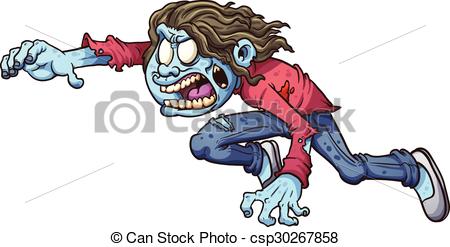 450x247 Cartoon Zombie Girl. Vector Clip Art Illustration With Clipart