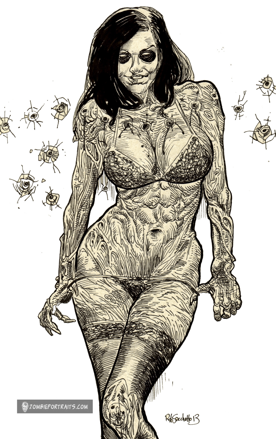 1156x1835 Zombie Pin Up Divas