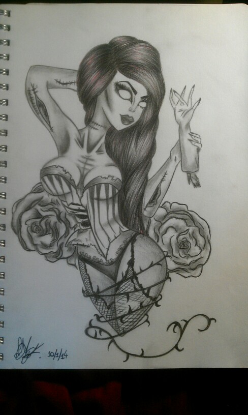 488x816 Zombie Girl (My Drawing) Zombies Zombie Girl