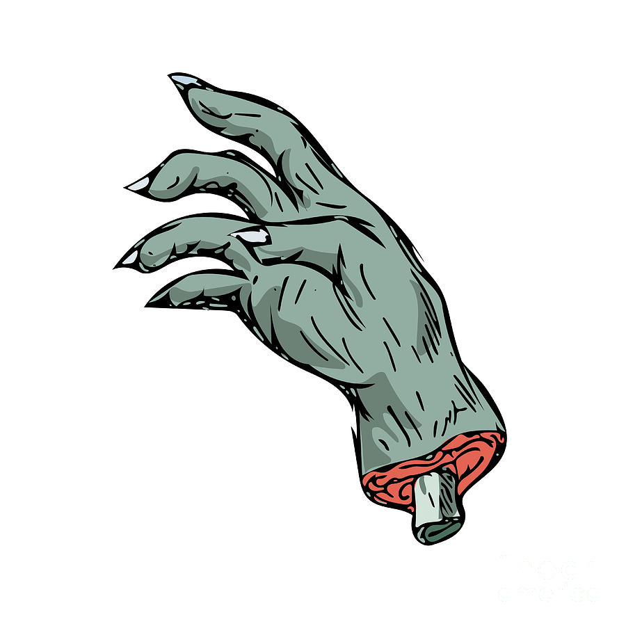 900x900 Zombie Monster Hand Drawing Digital Art By Aloysius Patrimonio
