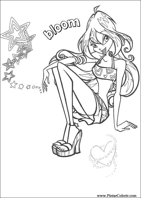 567x794 Drawings To Paint Amp Colour Winx Club