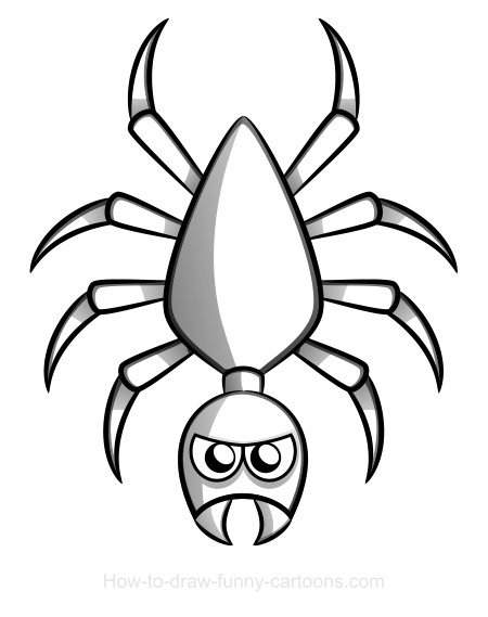 450x569 Spider Drawing (Sketching + Vector)