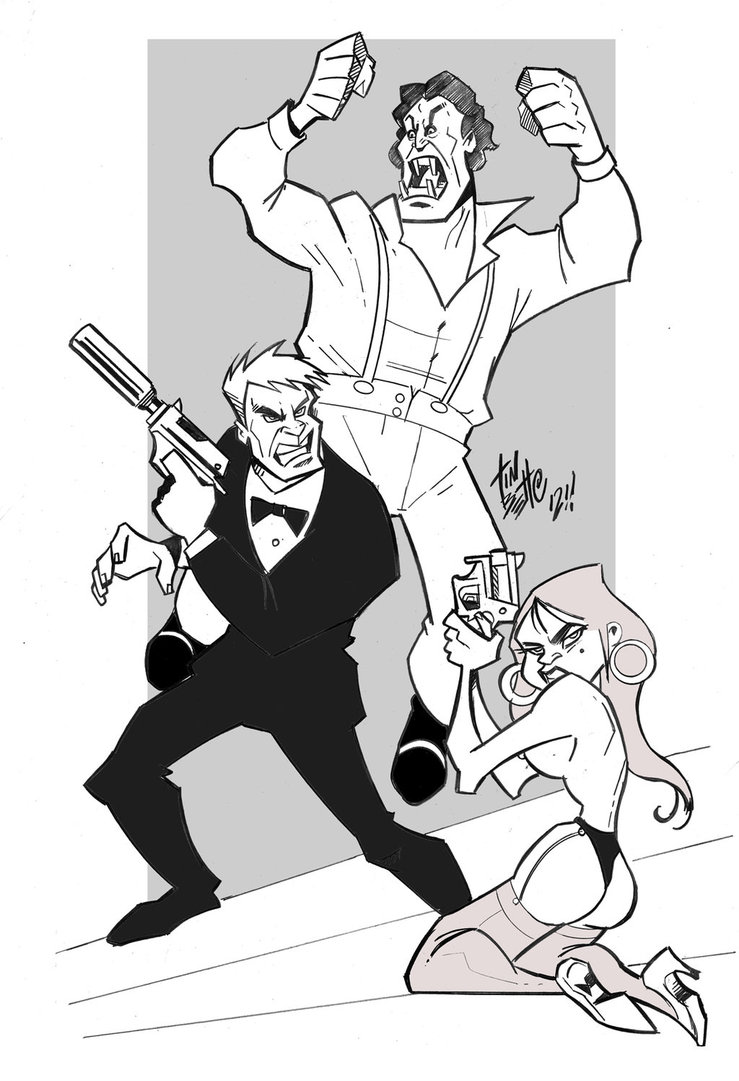 739x1081 James Bond, 007, Comic, Animation, Cartoon. By Tinbetto