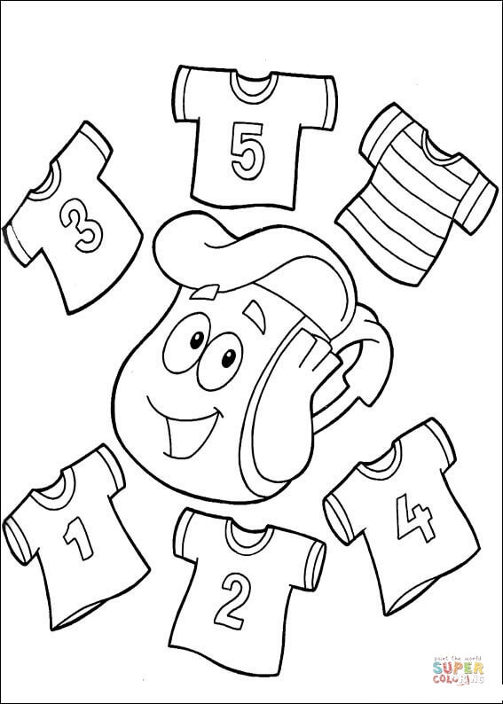 567x794 T Shirts With Numbers 1,2,3,4,5 On Them Coloring Page Free