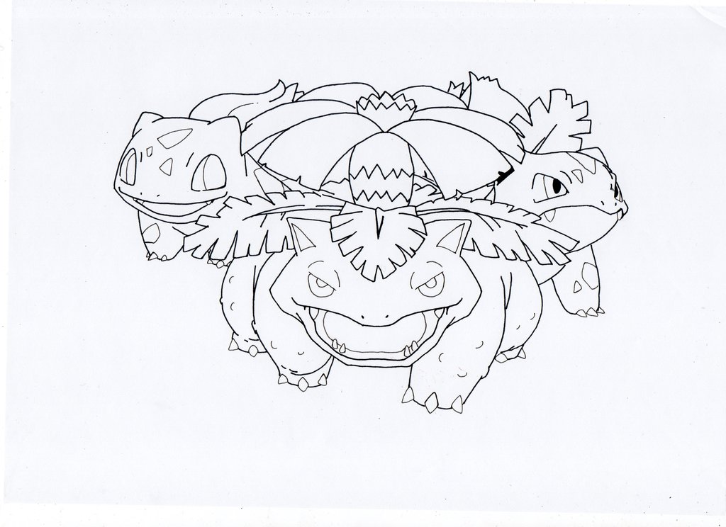 1024x744 Bulbasaur Evolution~ 1,2,3 By Luckyworld2510