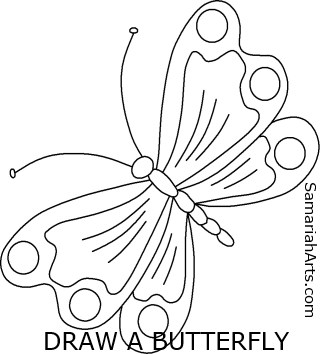 320x354 How To Draw A Butterfly That Is One Dimensional, But Playful!