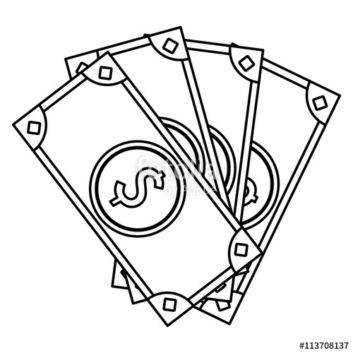 500x500 Dollar Bill , Vector Illustration Stock Image And Royalty Free