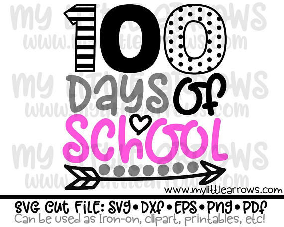570x456 100 Days Of School Svg 100 Days Of School Dxf School Svg