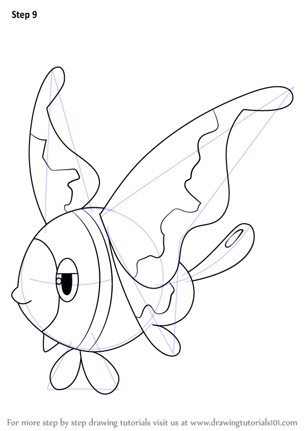 598x844 Learn How To Draw Lumineon From Pokemon (Pokemon) Step By Step