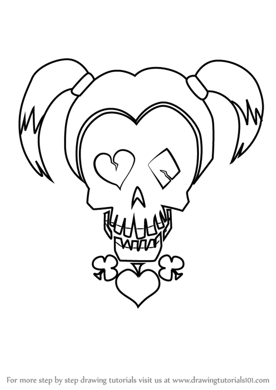566x800 Step By Step How To Draw Harley Quinn From Suicide Squad