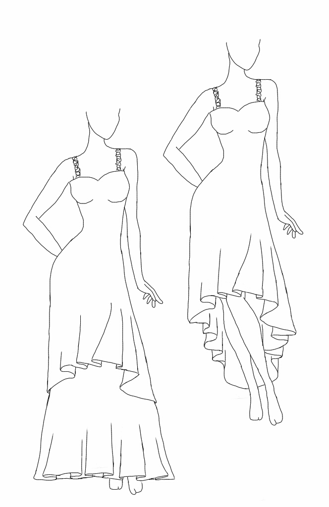 664x1024 How To Draw Fashion Sketches For Kids