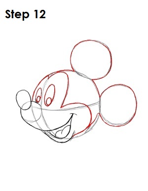 300x388 How To Draw Mickey Mouse