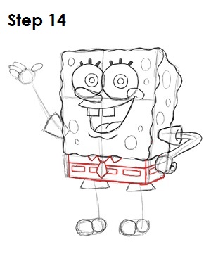 300x388 How To Draw Spongebob Step By Step + Funny Sketch And Picture