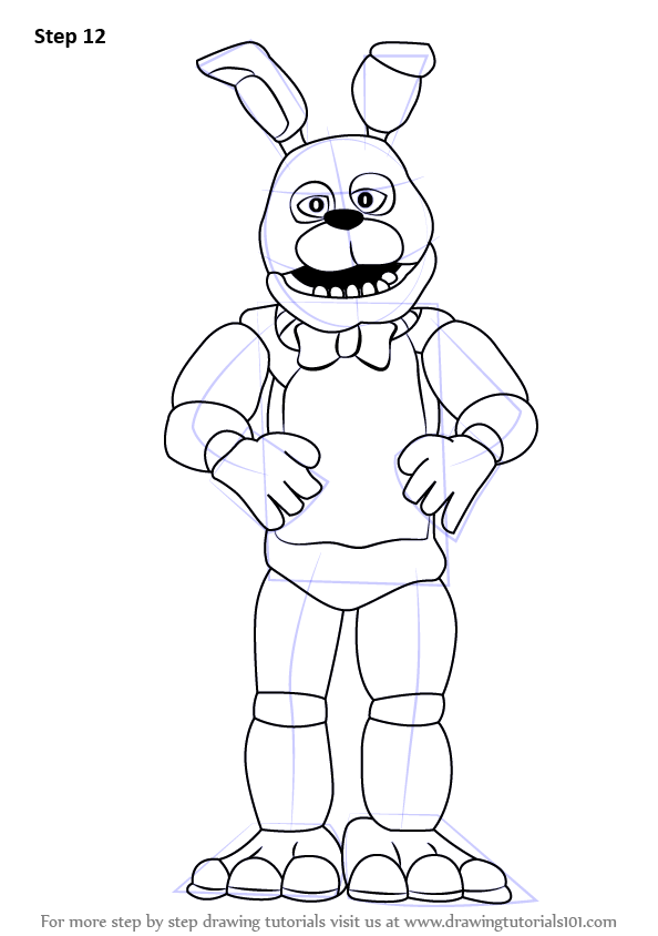 594x844 Learn How To Draw Bonnie (Five Nights