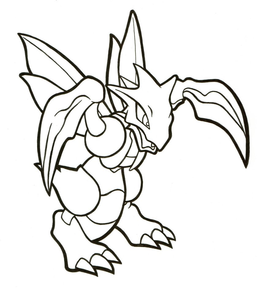 839x951 Scyther Lineart
