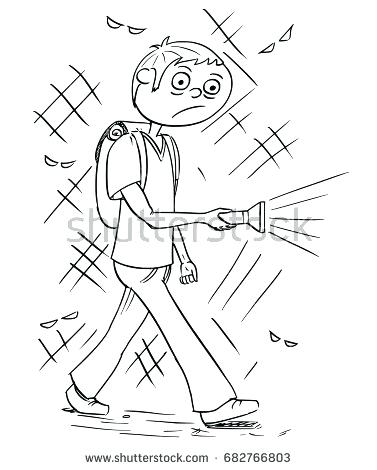 377x470 Flashlight Coloring Pages