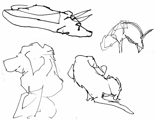 500x389 How To Draw Animals Using The Gesture Drawing Technique