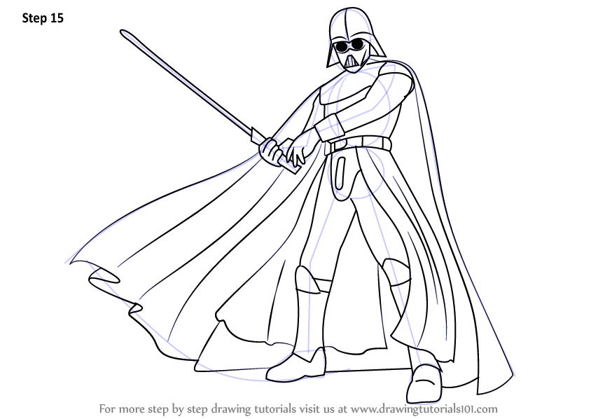 844x598 Learn How To Draw Darth Vader From Star Wars (Star Wars) Step By