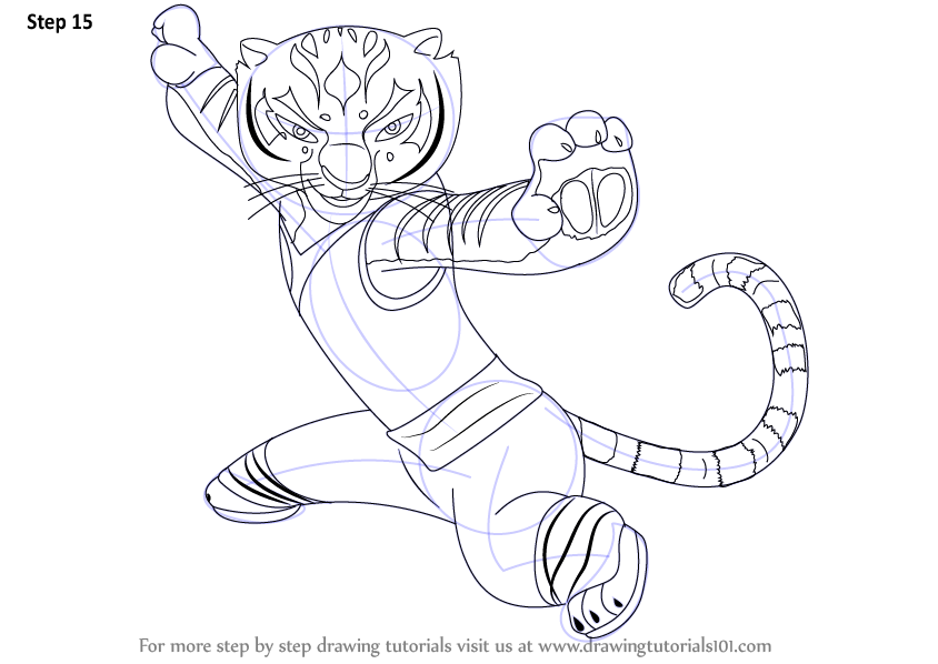 844x598 Learn How To Draw Tigress From Kung Fu Panda (Kung Fu Panda) Step