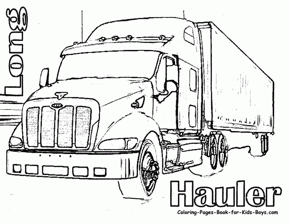 940x726 Coloring Pages Of Trucks And Trailers