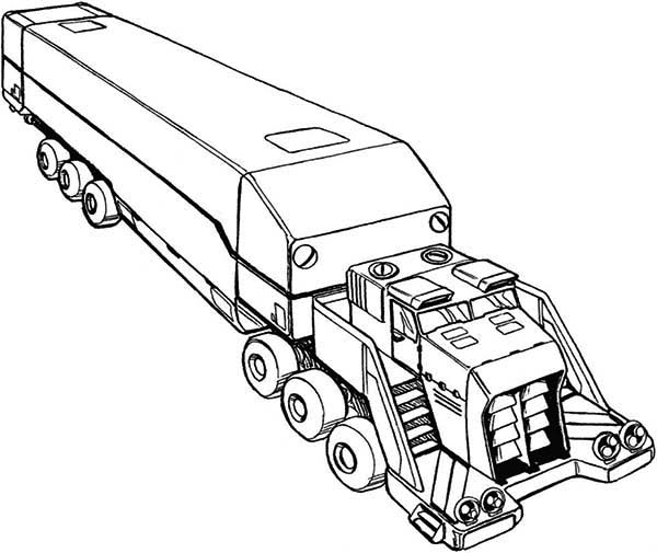 600x505 Semi Truck Trailer Coloring Pages
