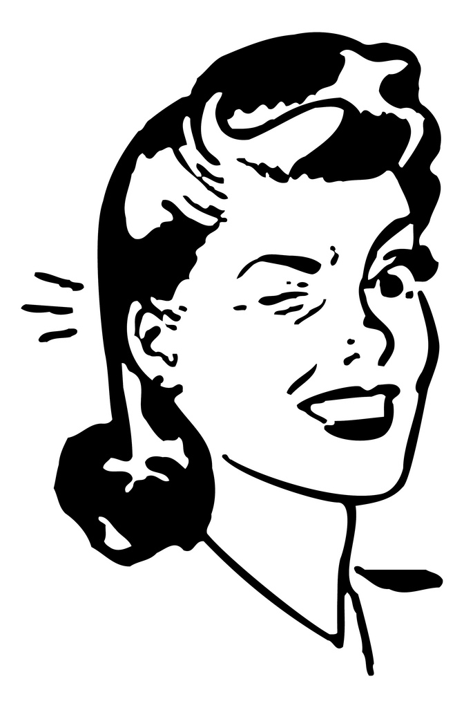 672x1024 Winking Woman I Clarified Some Of The Lines Ever So Slight