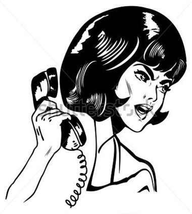 380x424 Women On The Phone 1950'S