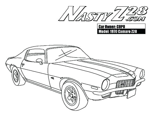 600x450 Camaro Coloring Pages Car Printable Coloring Pages Camaro Coloring