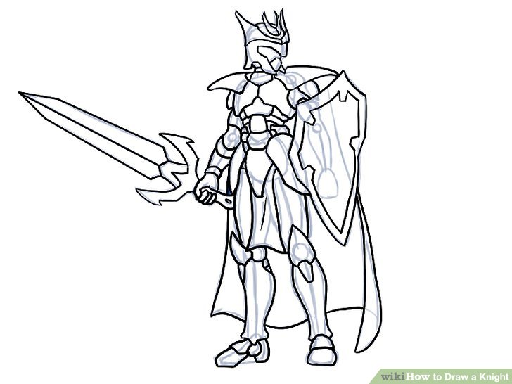 728x546 How To Draw A Knight (With Pictures)