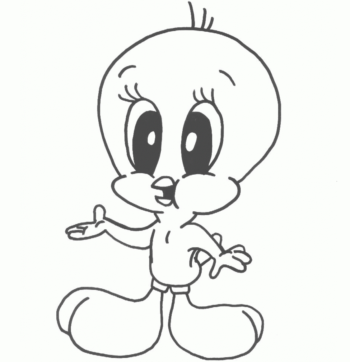 1125x1165 Coloring Pages Drawing Of Tweety Bird How To Draw Kids Coloring