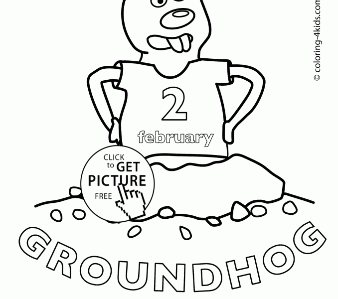 678x600 Groundhog Day Printable Coloring Pages Kids Coloring