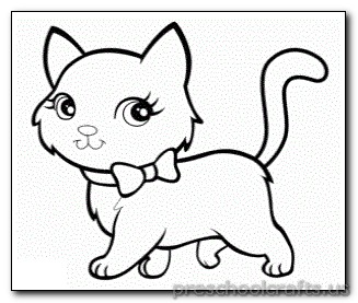 327x277 Kitten Coloring Pages For Kids