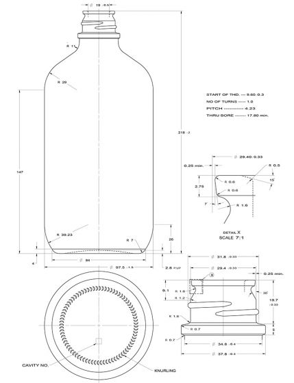 429x560 Wholesale 1 Liter Pour Out Round Glass Bottle On Sale