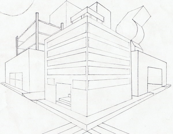600x464 2 Point Perspective City Block By Sophomoreatscripps