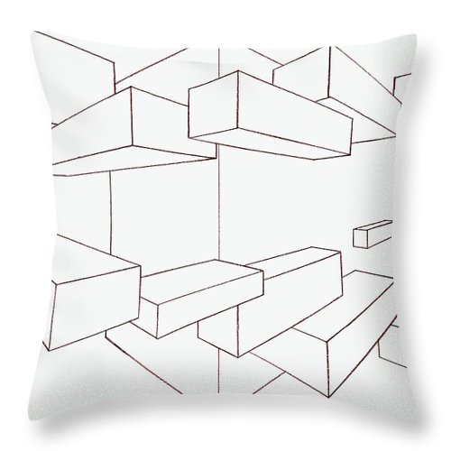 500x500 2 Point Perspective Drawing Throw Pillow For Sale By Gregory Dean