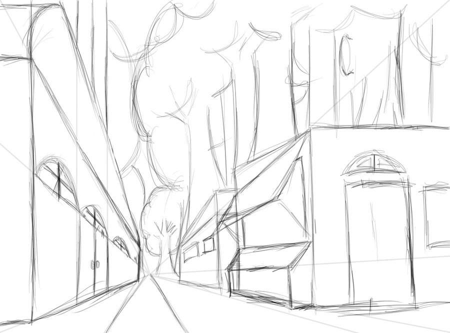 900x666 Villagee Point Perspective By Darkfoxninja